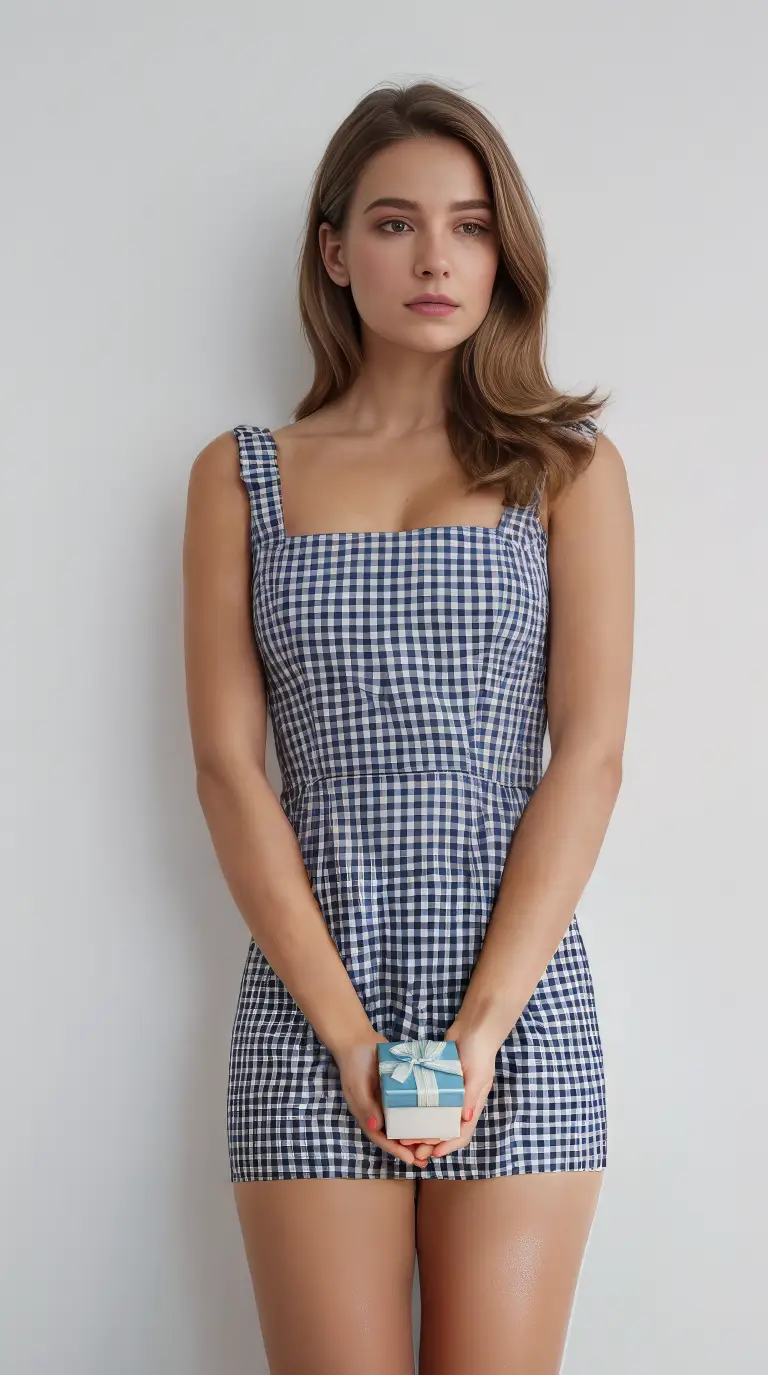 Gift of Style: Timeless Elegance in a Classic Gingham Dress